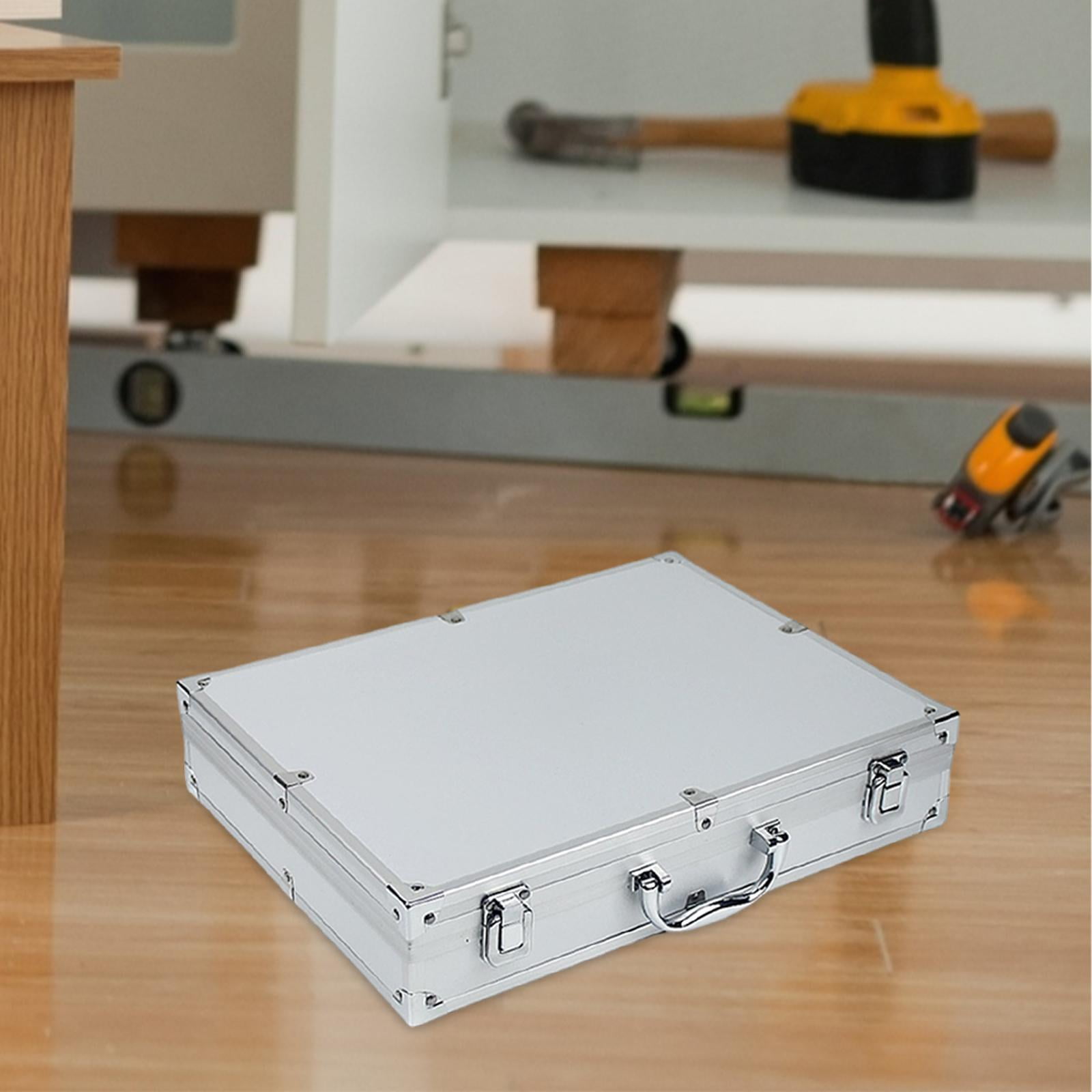 MAGIDEAL Aluminum Alloy Tool Box Carry Case Briefcase with Handle Multipurpose Sturdy Organizer Carrying Suitcase for Warehouse Travel