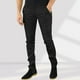 thumbnail image 1 of Pantalones de longitud completa para hombre, informales, finos, de color liso, para negocios, diarios, con bolsillos, cintura media, con botones, de poliéster., 1 of 6