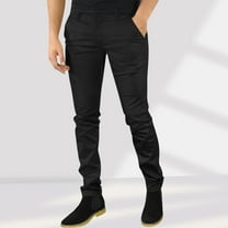 Muscularfit Y2k Pants Men Business Black Golf Trousers Straight-Leg Full High Waisted Slim Chinos Streetwear,M