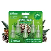 Glade PlugIns Refill 5 CT, Pine Wonderland, 3.35 FL. OZ. Total, Scented Oil Air Freshener Infused with Essential Oils