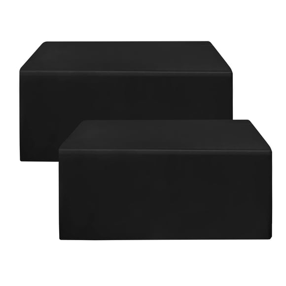 Mantel ajustado HolidayIdeas, 152 x 76 cm, negro, para 5 pies