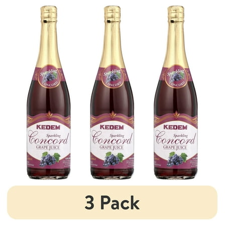 (3 pack) Kedem Concord Sparkling Grape Juice, 25.4floz
