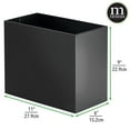 thumbnail image 3 of mDesign Tall Steel Toilet Paper 4-Roll Bathroom Storage Holder Bin - Matte Black, 3 of 6