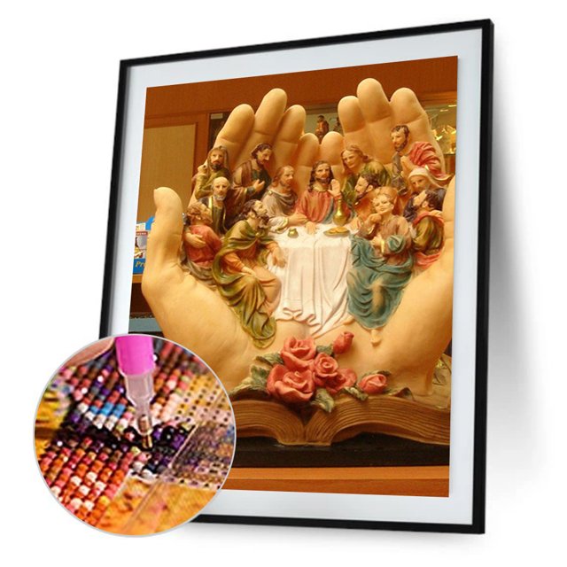 5D DIY lienzo imagen cristal diamantes dibujo redondo taladro costura decoración del hogar Hugtrwg Para estrenar