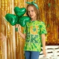 thumbnail image 2 of St. Patrick's Day Girls Boys Shirts 10-12 3D Print Graphic Tees Short Sleeve Casual Round Neck T-Shirt Shamrock Printed Shirt Summer Clothes Z27-Green 3-4 Years, 2 of 4