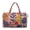 Art Leaf Flower, variant on Quilted Duffel Bag for Women Weekender Bag Lightweight Overnight Luggage Bags Retro Mushroom Butterfly Print Carry On Gym Bag with Zipper Pockets for Men Workout
