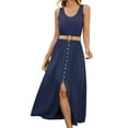 thumbnail image 2 of Njagoc3 Casual Womens Sleeveless A-Line Summer Dress with Simple Design and Lightweight Feel, 2 of 6