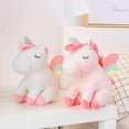 thumbnail image 3 of Peluche de unicornio con alas de arcoíris, 30 cm, color rosa, 3 of 5