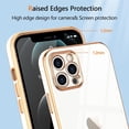 thumbnail image 5 of Case Compatible with iPhone 12 Pro Max Case Crystal Clear Transparent Design Back Bumper Shockproof Slim Fit Soft TPU Silicone Protective Phone Case Cover for iPhone 12 Pro Max, White, 5 of 7