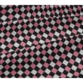thumbnail image 4 of oneOone Cotton Jersey Medium Pink Fabric Argyle Check Quilting Supplies Print Sewing Fabric By The Yard 58 Inch Wide, 4 of 4