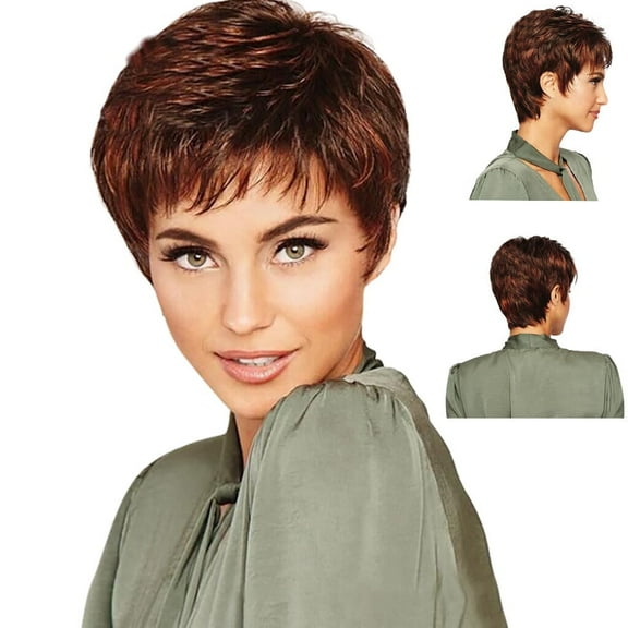 UTOURS Human Hair Wigs For Women Black Color Natural Lace Hair Fashion Women's Sexy Full Wig Short Wig Straight Wig Styling C