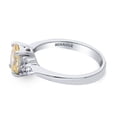 thumbnail image 3 of BERRICLE Sterling Silver Solitaire Rings Yellow Oval Cut Cubic Zirconia CZ Promise Ring for Women, Rhodium Plated 1.2 Carat Size 5, 3 of 8