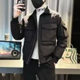 thumbnail image 2 of Rebajas de invierno de abrigos masculinos con cremallera en V, chaquetas cargo para hombre, estéticas, de alta calidad, nuevas en las elegantes ofertas de Harajuku, diseñador de lujo Joker, 2 of 5