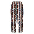 thumbnail image 4 of cocolona Casual Capri Pants Summer Loose Elastic Waist Wide Leg Cropped Pants Fashion Printing Trousers with Pocket, 4 of 5
