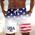 thumbnail image 2 of Tfken 4Th Of July Summer Shorts For Men 250Th Anniversary America Independence Day Drawstring Star Print Shorts With Pockets Patriotic Male Trendy Clothes White, 2 of 5