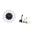 thumbnail image 3 of Reloj De Pared Acrílico Con Forma De Flor Y Figura De Jirafa De Cerámica. Reloj Colgante Decorativo Moderno Para Dormitorio, Cafetería, Oficina, Escritorio O Estantería., 3 of 5