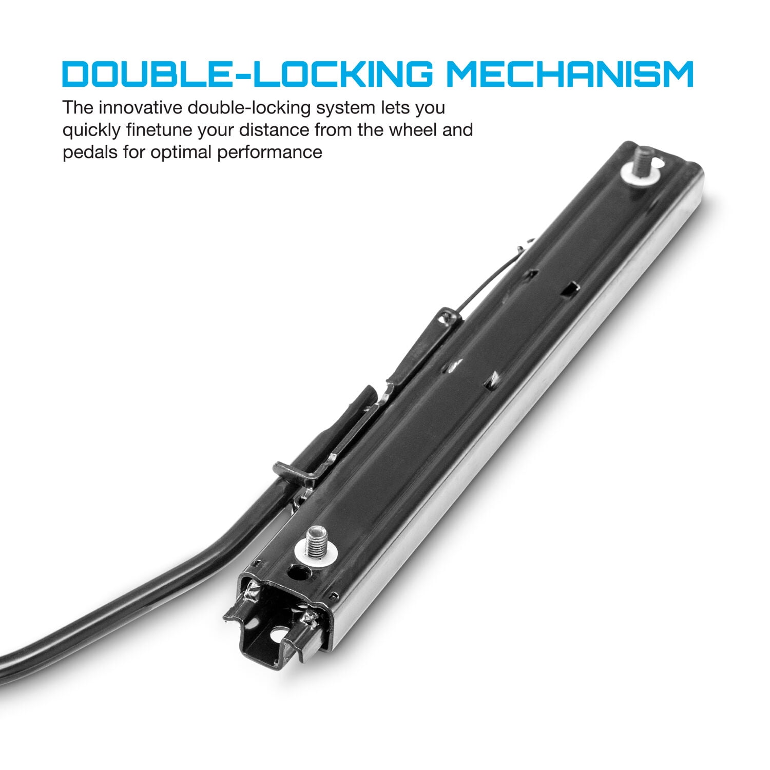 Playseat® Seat Slider with Double-Locking Mechanism, Stainless Steel