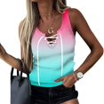 thumbnail image 2 of Camiseta sin mangas con estampado de moda para mujer, blusa con cuello en V, camisetas informales Pompotops lopia999884, 2 of 4