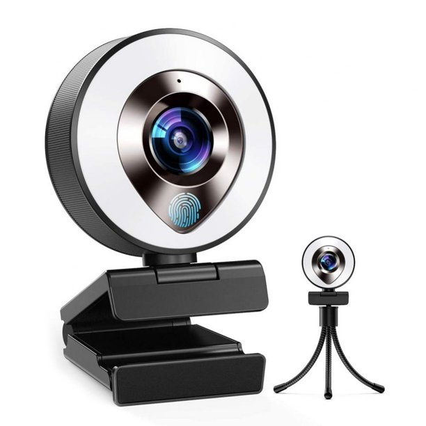 2021 FHD 1080P cam with Microphone And Ring Light, 3Level