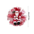 thumbnail image 2 of Santa Claus Doll Mesh Wreath for Front Door Wall Hanging Christmas Holiday Home Decor Indoor Outdoor Display, 2 of 4