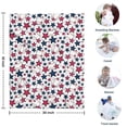 thumbnail image 4 of Red White Blue Baseballs and Stars Pattern Blanket,Comfortable Soft Lamb Wool Throw Blanket,All Season,Warm Lightweight Blankets for Sofa Bed Couch Living Room Chair,30"x40", 4 of 4
