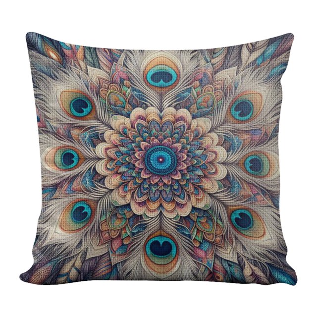 Kits Bordado Cojines Funda Almohada Punto Cruz Algodón 11CT Mandala 45x45cm
