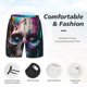 thumbnail image 3 of Fotbe Modern Abstract Colorful Skull B Traje de Baño para Hombre – Shorts de Natación de Secado Rápido con Forro y Bolsillos-Small, 3 of 6