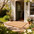 thumbnail image 4 of Orange and White Gingham Area Rug â 23.6" x35.4" Soft Velvet Floor Mat Non- Rubber Backing Machine Washable Accent Rug for Entryway Kitchen & Bedroom Orange, 4 of 7