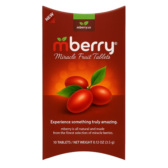 mberry Miracle Berry Tablets, Miracle Fruit Snacks, 10 Count, .12 Ounce, Pack of 1