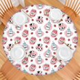 thumbnail image 2 of White Cow Milk Pattern Round Fitted Tablecloth with Elastic Edge,Dining Table Cover Waterproof,Outdoor Round Tablecloth for Camping,Dining,Indoor and Outdoor, 2 of 7