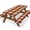 Red Brown, variant on Picnic Table Cover with Bench Covers and Bag, Camping Essentials, Eucalyptus Leaves Outdoor Table Covers, Windproof, Fitted Tablecloth Cover with Elastic Edge, 3 PCS, 30x72 Inch