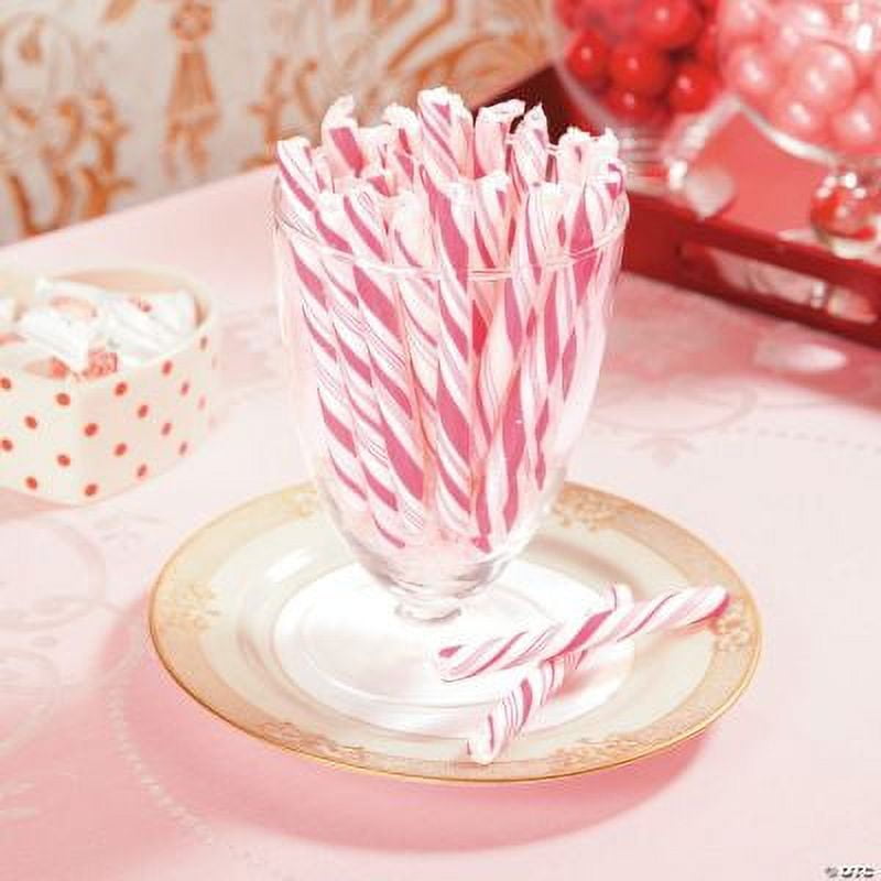 Hot Pink Hard Candy Sticks, 80 Pieces, Individually Wrapped, Candy Buffet