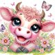 thumbnail image 1 of 5D DIY Parcial Perforación Especial Kit Pintura Diamantes Vacas 30x30cm, 1 of 9