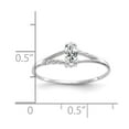 thumbnail image 5 of Auriga Fine Jewelry 14K White Gold White Topaz Birthstone Ring for Women Size- 7, 5 of 6