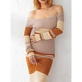 thumbnail image 2 of Knit Bodycon Dresses for Women Summer Long Sleeve Maxi Dress Square Neck Cut Out Long Dress Y2K Beach Dresses, 2 of 7