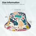 thumbnail image 3 of Sikiie London Symbols Reflective Double-Sided Bucket Hat, Sun Hat, for Gardening, Beaching, Camping, Hiking, Fishing, 3 of 6