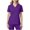 Purple, variant on Short Sleeve T-Shirts for Women V Neck Nursing Uniform Shirts with Lightweight Breathable Summer Fit