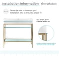 thumbnail image 4 of Pierre 40 Single, Freestanding, Open Shelf, Gold Metal Frame Bathroom Vanity, 4 of 12