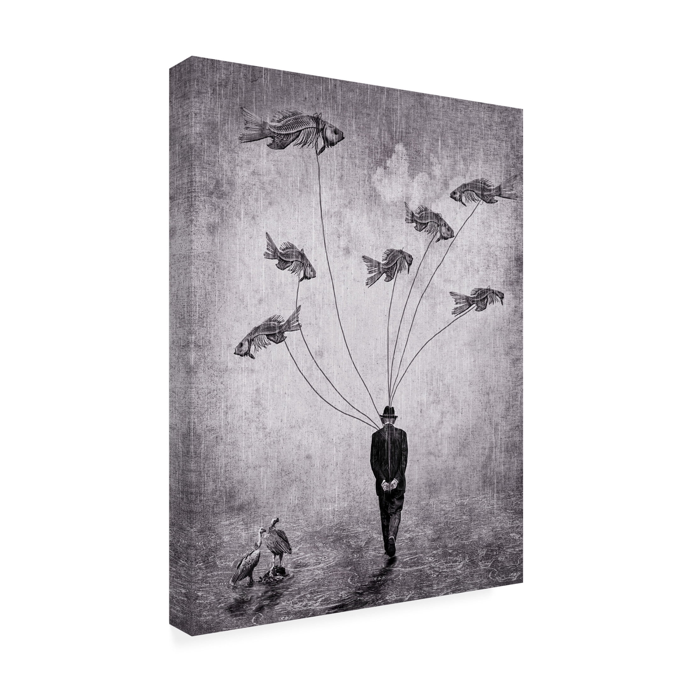 Canvas Wall Art - ARUN MOHANRAJ 'Land Of The Flying Dead' Wall Art for Living Room, Bedroom, or Office D?cor by Trademark Fine Art - 14 x 19 Inches