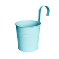 thumbnail image 1 of Hanging Metal Planter Flowerpot with Detachable Hook Drain Hole Railing Plant Pot for Balcony Garden Fence, 1 of 8