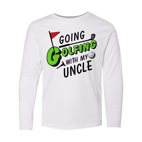 Inktastic Going Golfing with my Uncle- kids golf Long Sleeve Youth T-Shirt