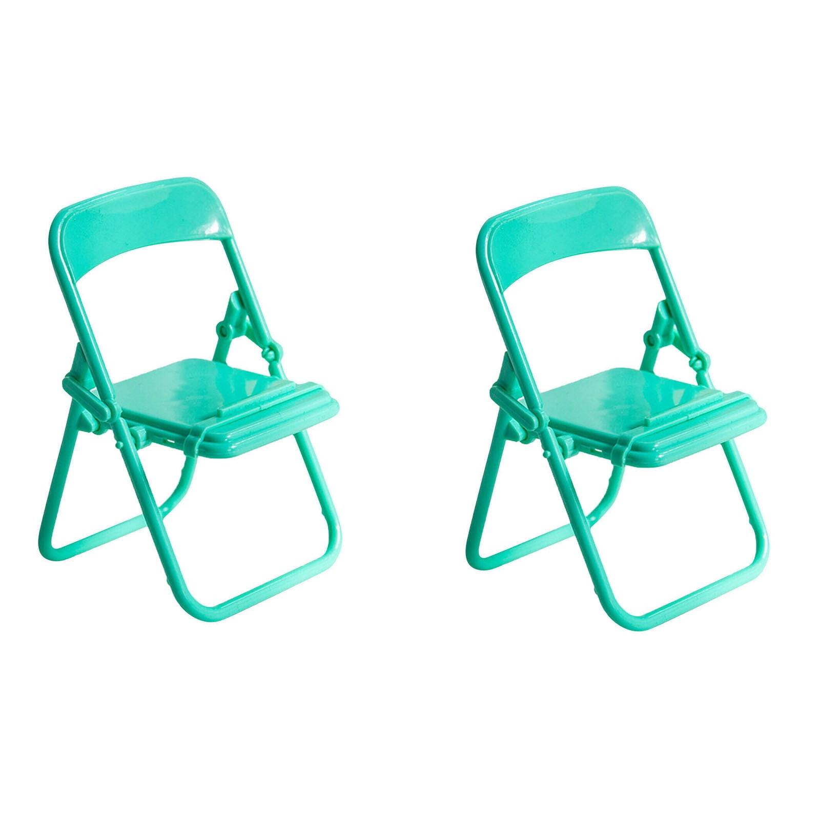 EJWQWQE 2Pack Folding Small Chair Mobile Phone Bracket Macaron Color