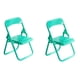thumbnail image 1 of Paquete de 2 sillas pequeñas plegables, soporte para teléfono móvil, taburete pequeño de Color macarrón, bonita decoración de escritorio Wmkox8yii hjk5500, 1 of 1