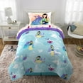 thumbnail image 2 of Disney Mulan Kids Twin Bed in a Bag, Comforter Sheet Set and Bonus Tote, Pink and Blue, 2 of 9