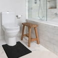 thumbnail image 4 of Tripumer U-Shaped Mat Contour Rug 20 x 20 in Toilet Mat for Bathroom Floor Fluffy Soft Absorbent Water Machine Washable Black, 4 of 8