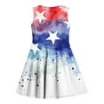 thumbnail image 5 of MKOSPLRT Red White Blue Girls' Party Dress 3-14 Years Sleeveless Crew Neck Swing A Line Dress Funny 4th of July Midi Tank Dresses, 5 of 6