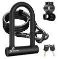 thumbnail image 1 of Candado en U antirrobo Bike Lock Sportneer, resistente, con cable, 1 of 8