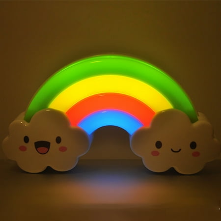 

LED Rainbow Colorful Night Light Voice&Light Control Decorative Lights