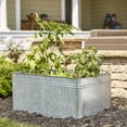 thumbnail image 4 of 40" Raised Frame Bottomless Vintage Galvanized Metal Planter Box Outdoor Garden Bed for Vegetables Flowers Herbs, 4 of 6