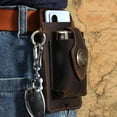 thumbnail image 4 of Leather Phone with Belt Clip Sheath Pocket Carrying Pouch Waist Bag coffee, 4 of 8